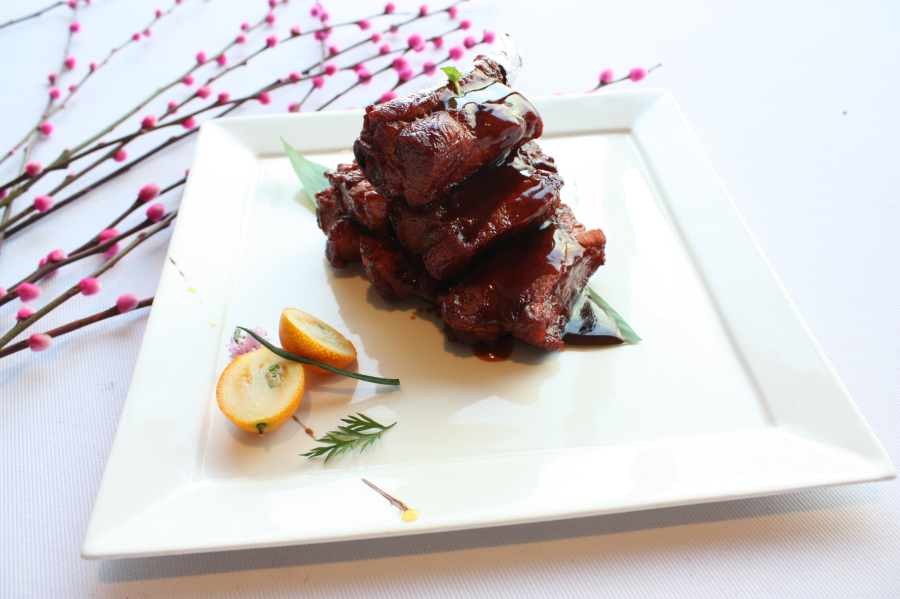 桂花香酥骨Deep fried pork ribs with zhenjiang vinegar and Sweet scented osmanthus sugar2