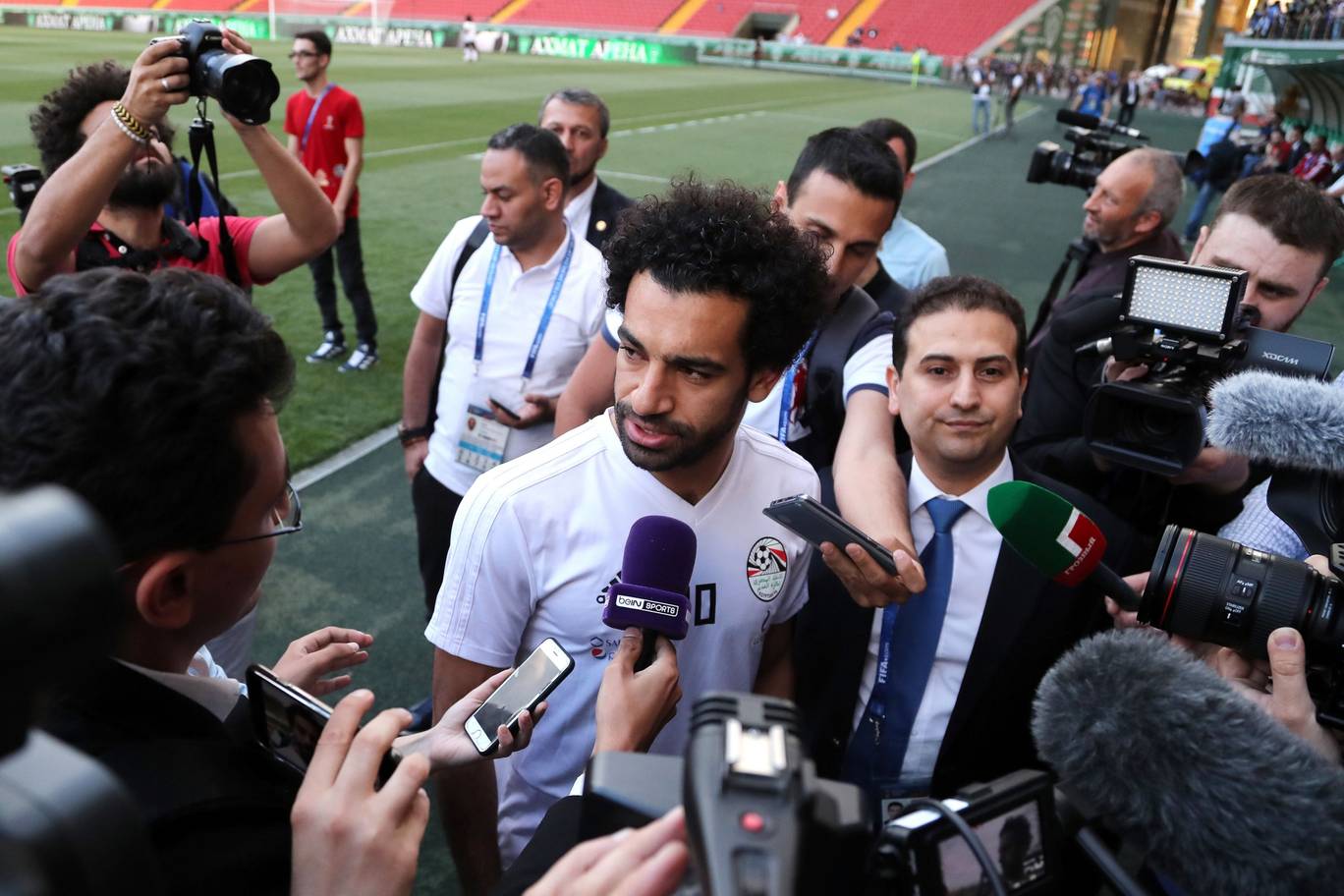 Egyptian national team football player and Liverpools star striker Mohamed Salah