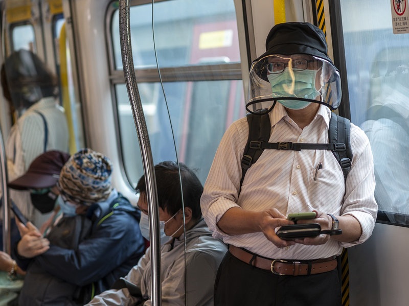 Hong Kong residents have been wearing increasingly more dramatic protective gear in response to the coronavirus outbreak