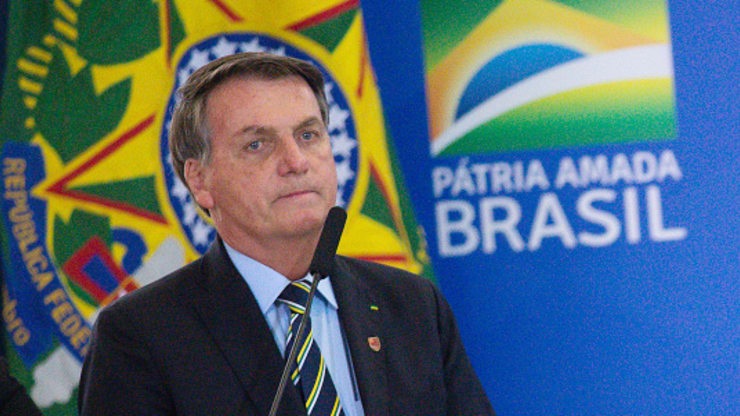 Brazil President Jair Bolsonaro at the Planalto Palace on June 17 2020 in Brasilia