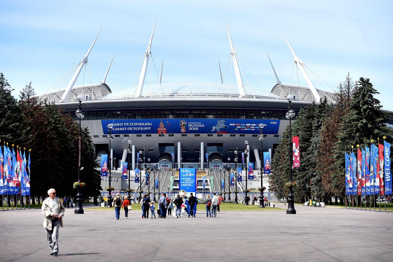 A view of the stadium in Saint Petersburg Russia