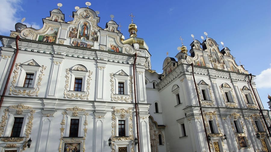Kiev Pechersk Lavra Monastery of the Caves is one of the most popular tourist attractions in Kiev along with St. Sophias Cathedral