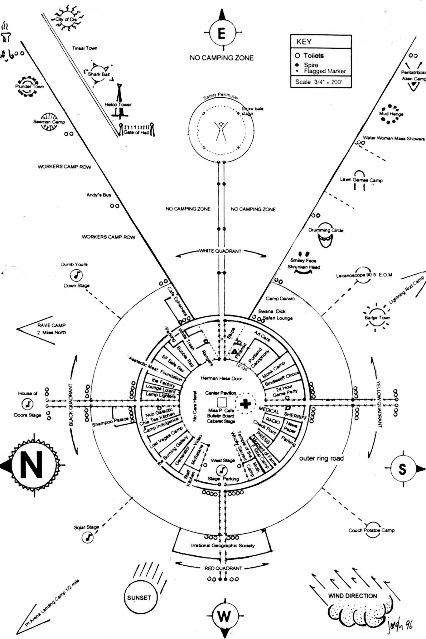 The 1996 plan for Black Rock City Burning Man Project